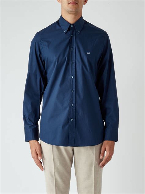 camicia uomo burberry prezzo|Camicia in cotone stretch (Navy) .